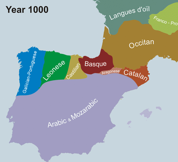 History of Spanish map