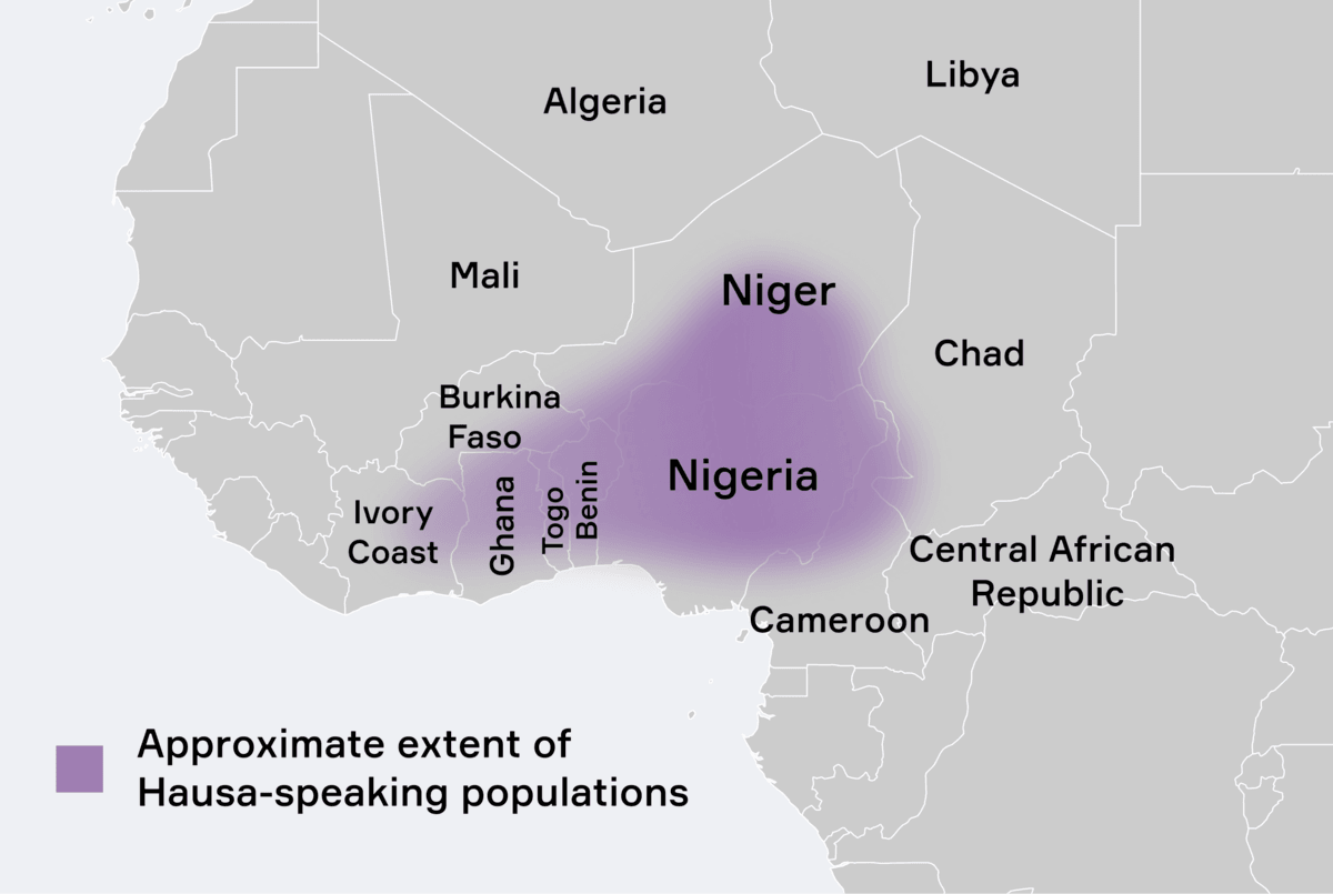 Hausa language in Africa