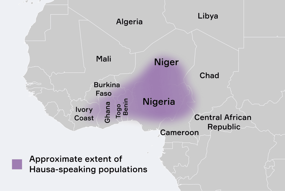 hausa-language-map