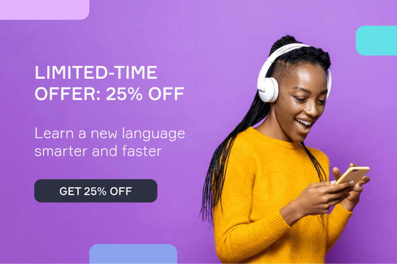 Limited-time offer: 25% discount on Lingvist