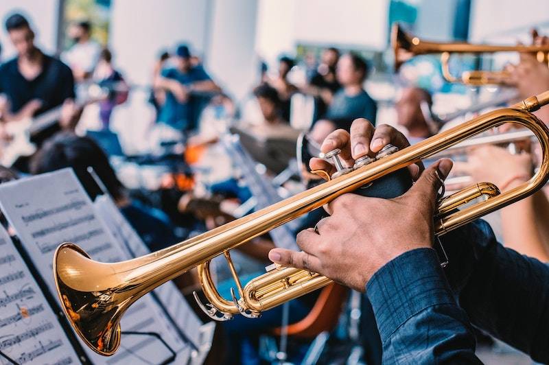 Trumpets playing